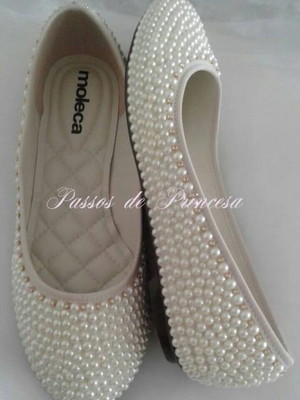 Sapatilha de pérolas