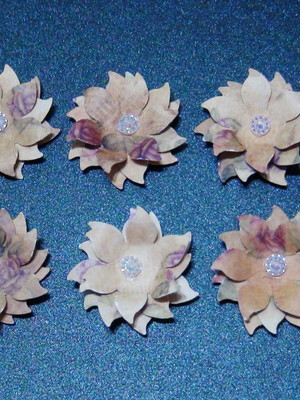 Flores para scrapbooking - 10 un.