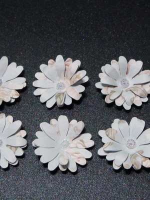 Flores para scrapbooking - 10 un.