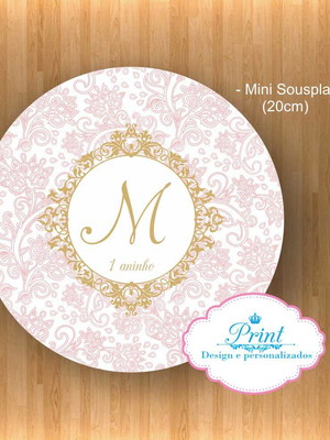 Mini sousplat monograma