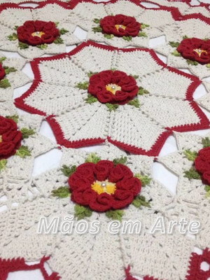 Tapete em croche redondo