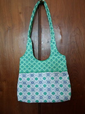 Bolsa de tecido verde