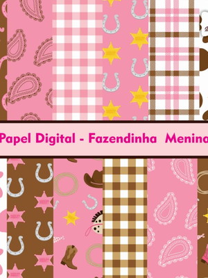 Papel digital- fazendinha menina