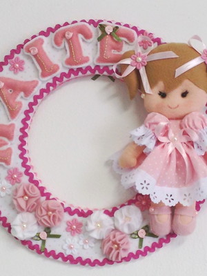Guirlanda boneca porta maternidade