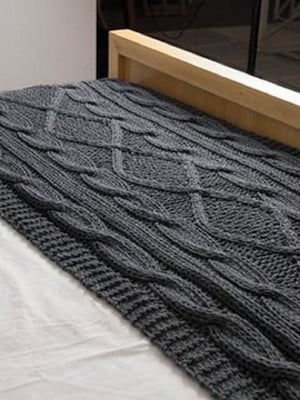 Peseira de tricô para cama casal
