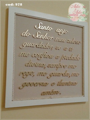 Quadro oração santo anjo