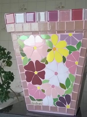 Cachepot em mosaico - alto