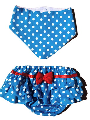 Calcinha bunda rica + babador bandana galinha pintadinha