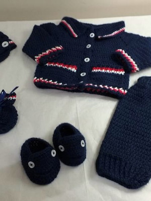 Conjunto croché nave