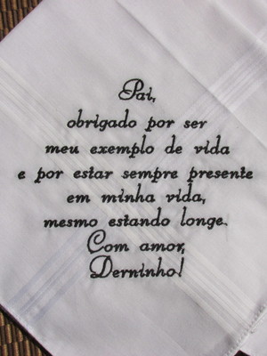 Lenço masculino de algodão personalizado com textos