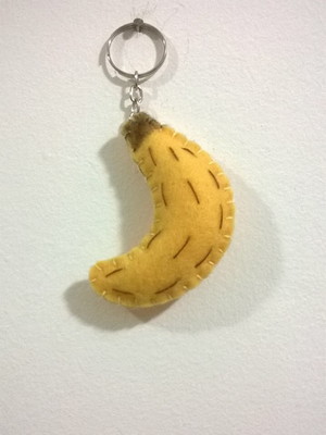 Chaveiro de feltro - banana
