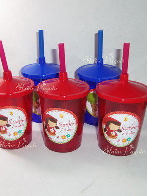 Copo shake 300ml chapeuzinho vermelho