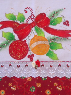 Pano de prato pintura natal