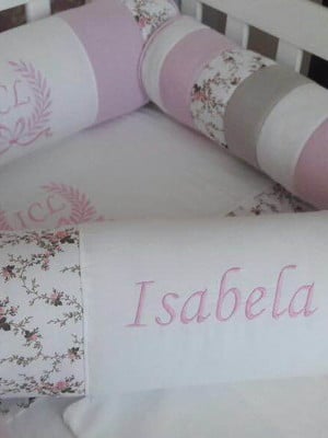 Kit berço rolo floral