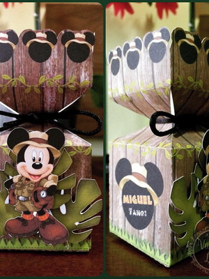 Caixa meia bala mickey safari