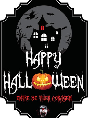 Placa feliz halloween
