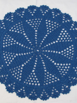 Tapete redondo azul