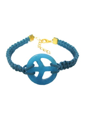 Pulseira cordão pedra natural
