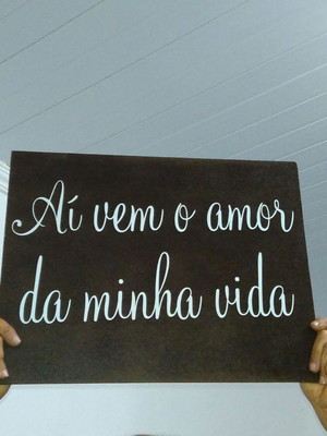 Plaquinha rústica do noivo