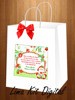Sacolinha kraft natal