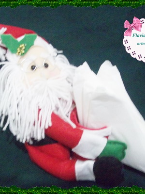 Porta guardanapo de papai noel