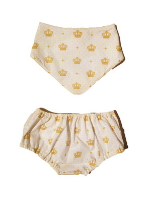 Tapa fralda/ cuequinha + babador bandana
