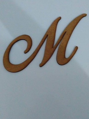 Aplique letra mdf cru 5 cm de altura