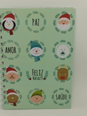 Presente de natal caderno pequeno personalizado