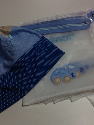 Kit 7 saq. maternidade carrinhos