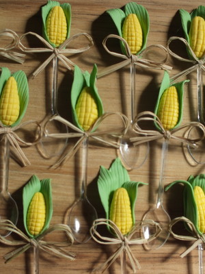 Mini colher para doce gourmet em biscuit