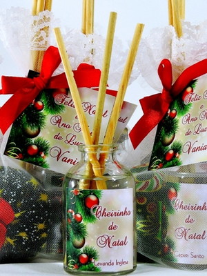 Lembrancinha mini difusor sachê natal amigo oculto secreto