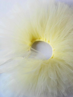 Newborn saia de tutu + hadband amarelo bebê