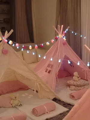 Cabana para festa do pijama locação