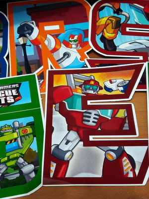 Letras 2d transformers rescue bots