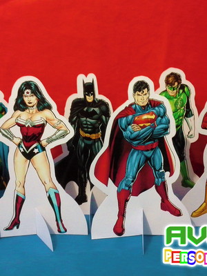 Display de mesa liga da justiça (kit com 08)
