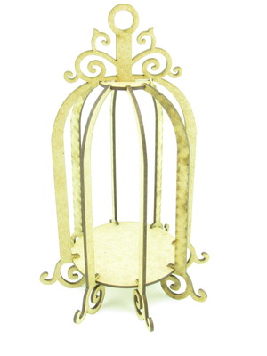 Gaiolinha em mdf cru decoração mesa festas jardim