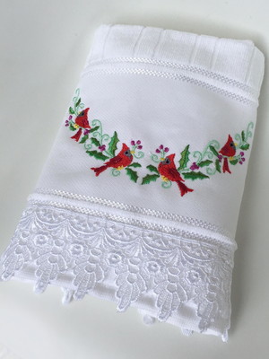 Toalha de lavabo pássaros