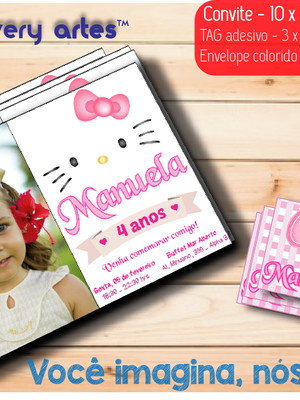 Convite hello kitty