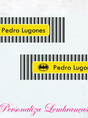 Mini etiqueta para lápis batman