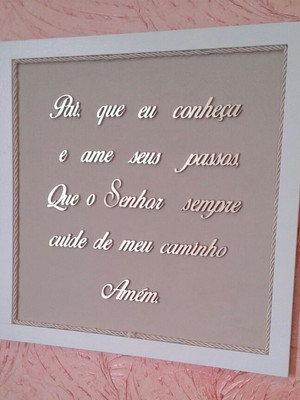 Quadro com oração