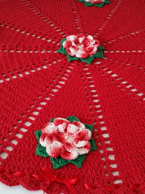 Toalha de mesa com flores camélia