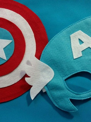 Capa e máscara capitão américa