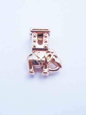 Berloque banhada ouro rose - elefante