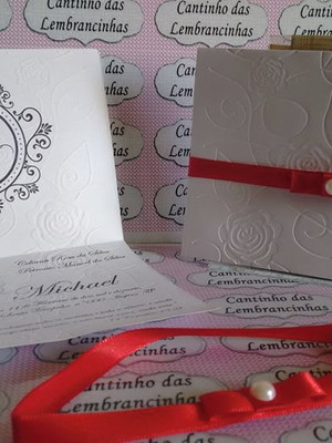 Convite casamento com relevo