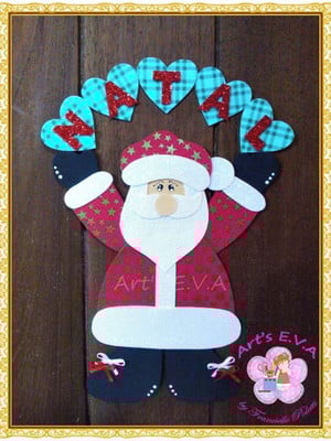 Enfeite de porta papai noel