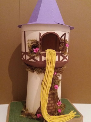 Centro de mesa torre rapunzel