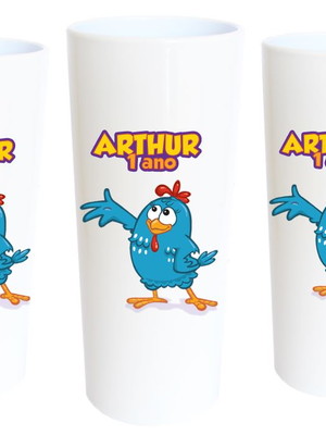 Copo long drink galinha pintadinha