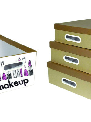 Kit de caixas organizadoras com alças
