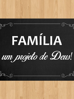 Plaquinha de casamento "família"