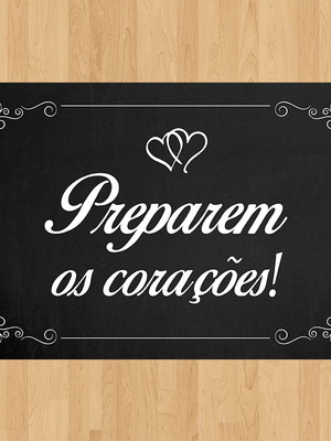 Plaquinha de casamento